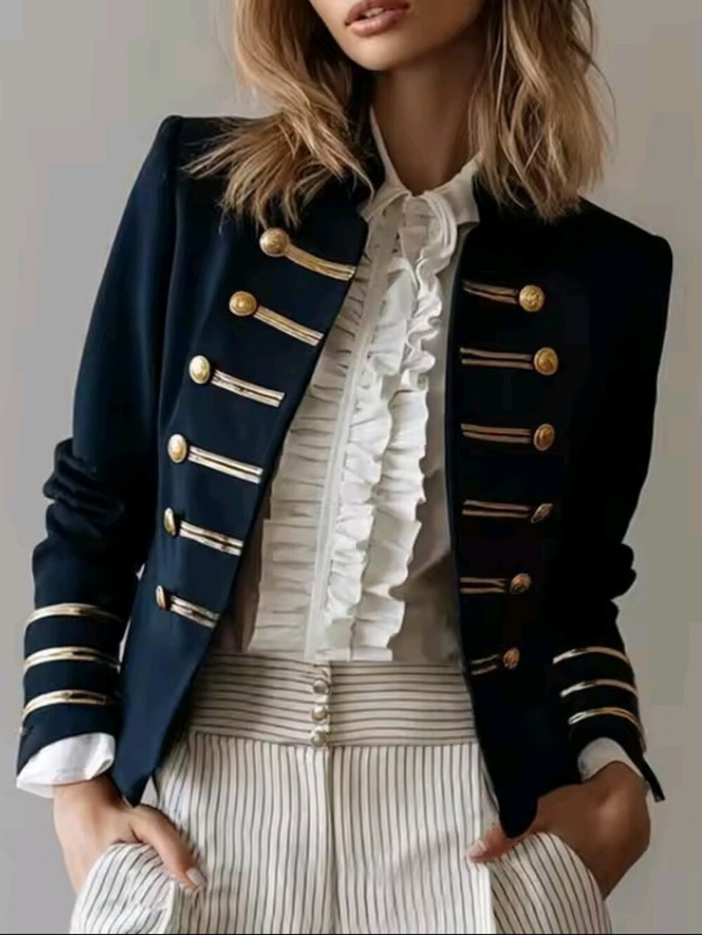 Vintage Commuter Coat Women Autumn European American Fashion Slim Fit Top